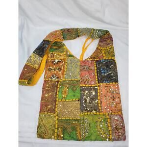 Vintage JA boho India Everyday Sequin Patchwork Bag/Purse